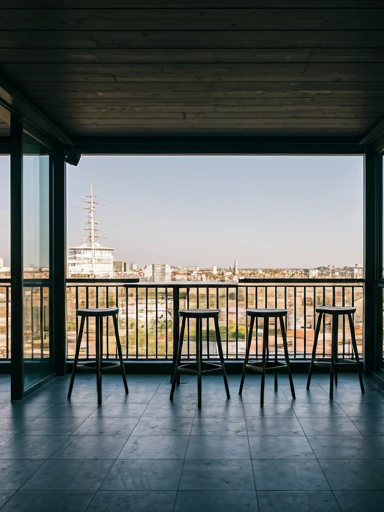 Vista de bar na cobertura