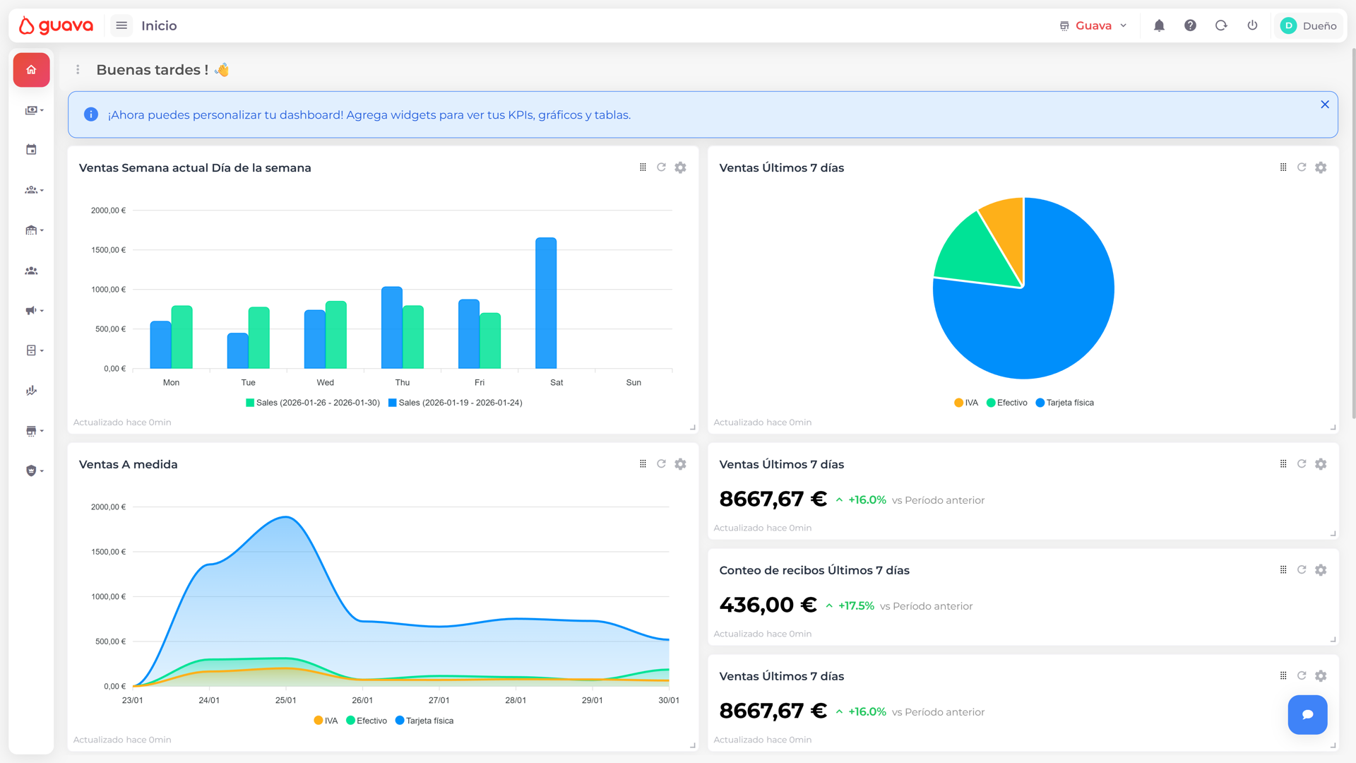 Interfaccia moderna del pannello di controllo del ristorante che mostra analisi e gestione dei tavoli su uno schermo chiaro